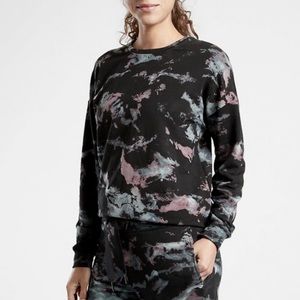 Athleta Balance Pullover Crewneck Sweatshirt Marine Black Medium